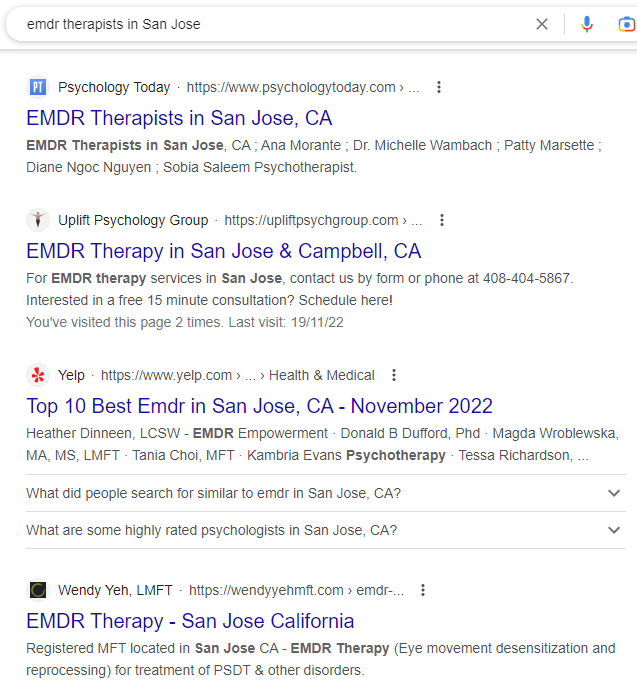 emdr search san jose