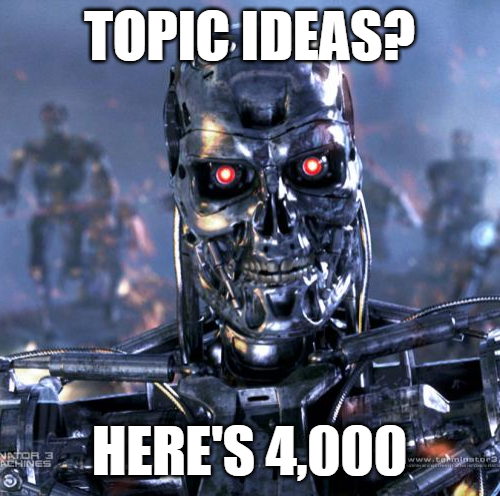 4,000 topic ideas ChatGPT