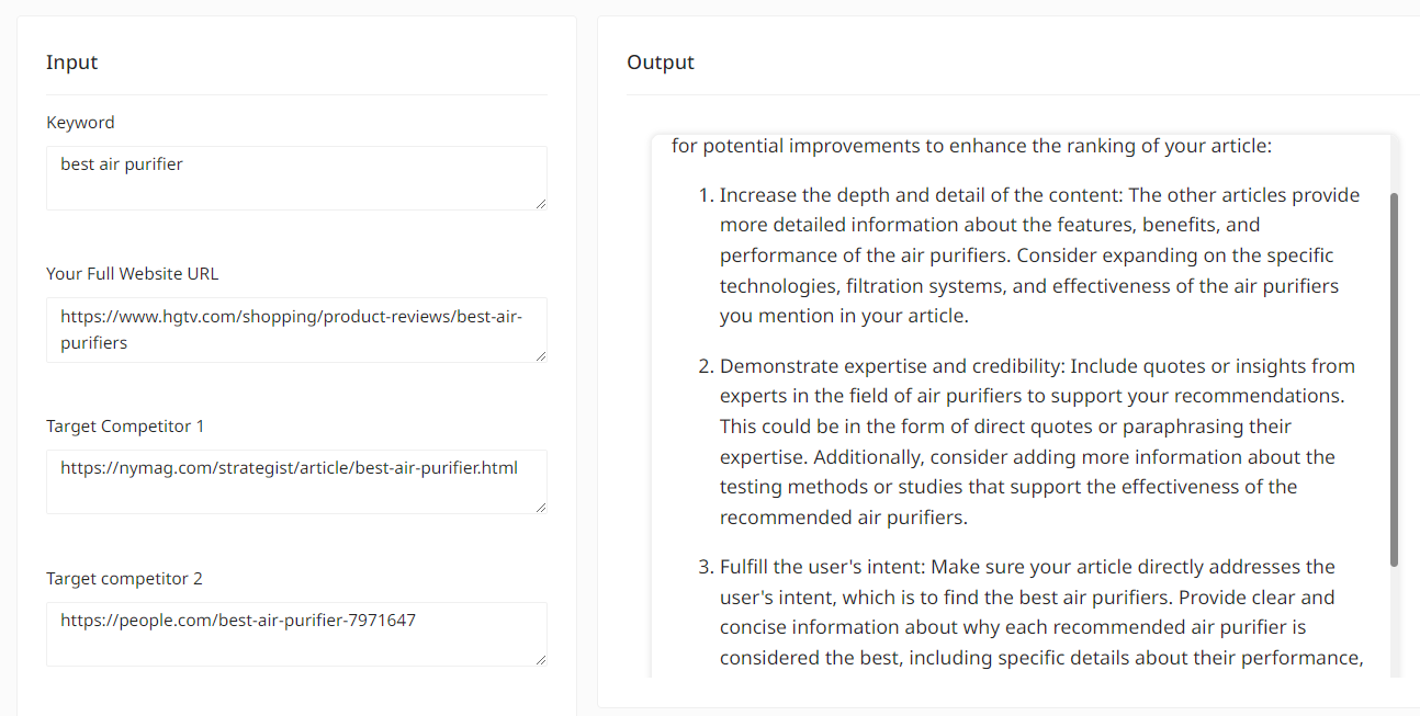 Matt Diggity Giga EET Prompt App Output