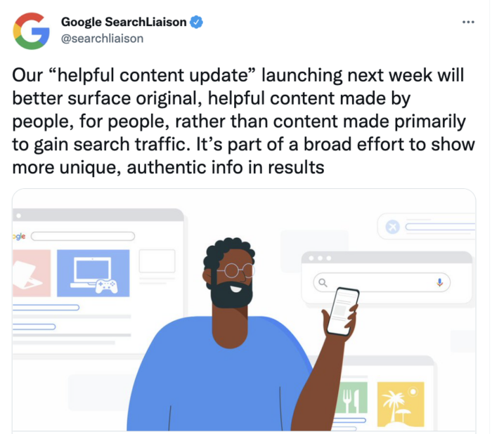 google helpful content update