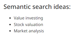 semantic search ideas