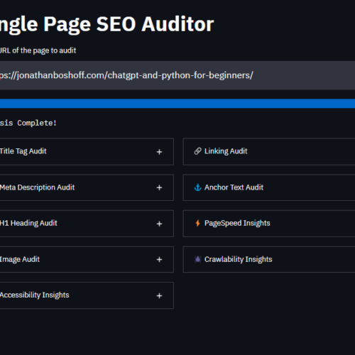 single page seo auditor