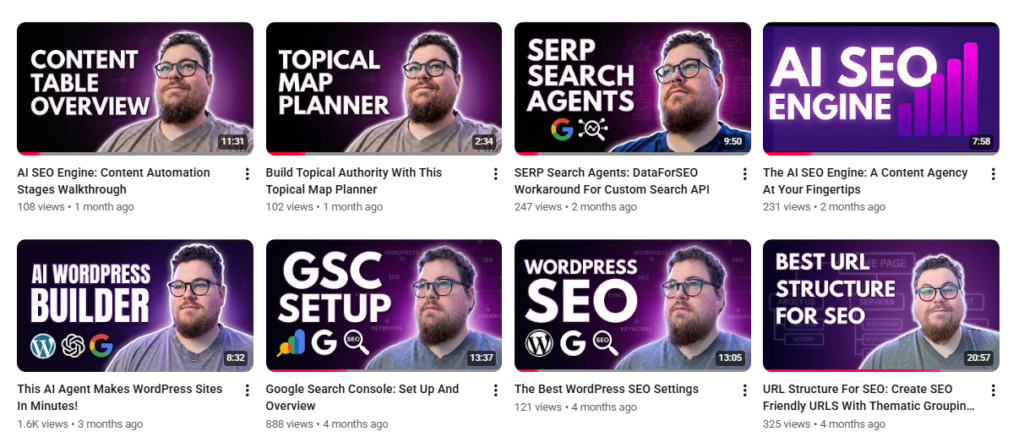 Jonathan's YouTube channel